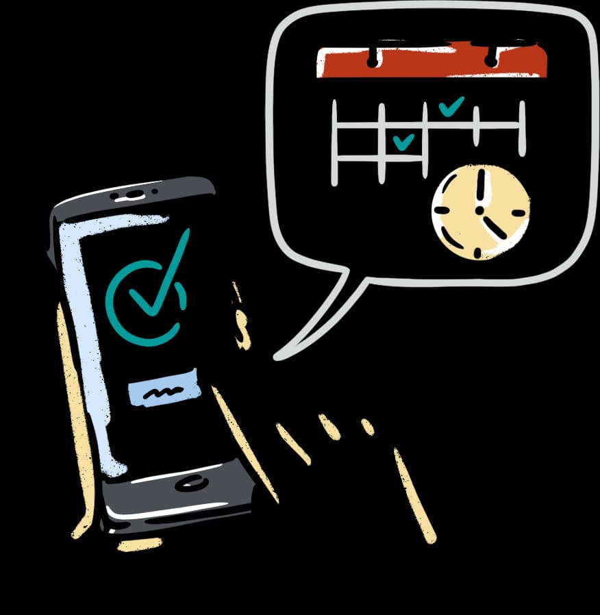 Schedule pickup on mobile device